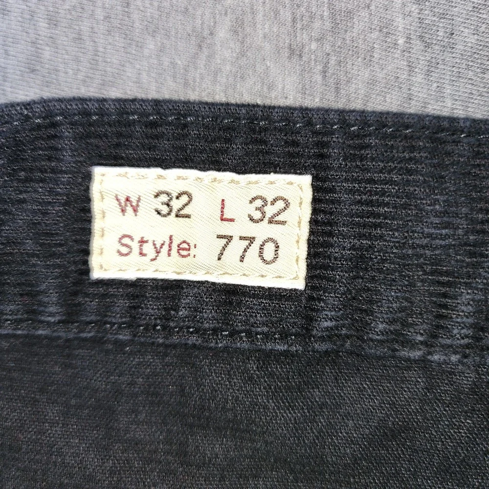 J.Crew 770 Stretch Slim Straight Corduroy Pants Mens 32x32 Black